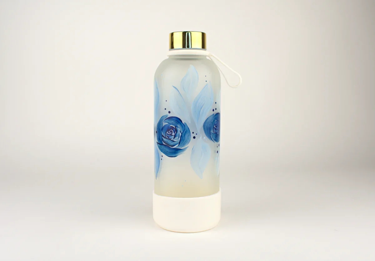 Steklenica Za Vodo, Aqua Bestie, Ročno Poslikava, Unikatno, Steklenica, Flaška Za Vodo, Flaška (86)