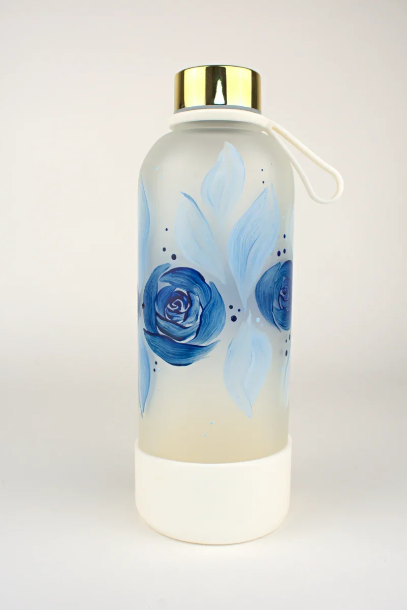 Steklenica Za Vodo, Aqua Bestie, Ročno Poslikava, Unikatno, Steklenica, Flaška Za Vodo, Flaška (87)